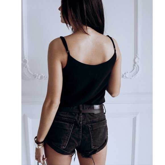 Boho White Button Up Cami Tank Top Casual - Picture 4 of 7